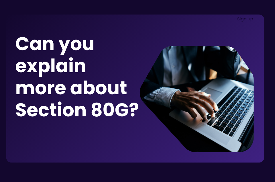 Can you explain more about Section 80G?