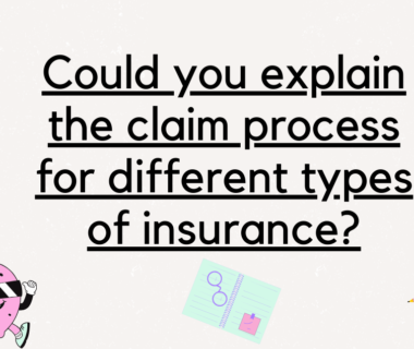 claim process for different types of insurance